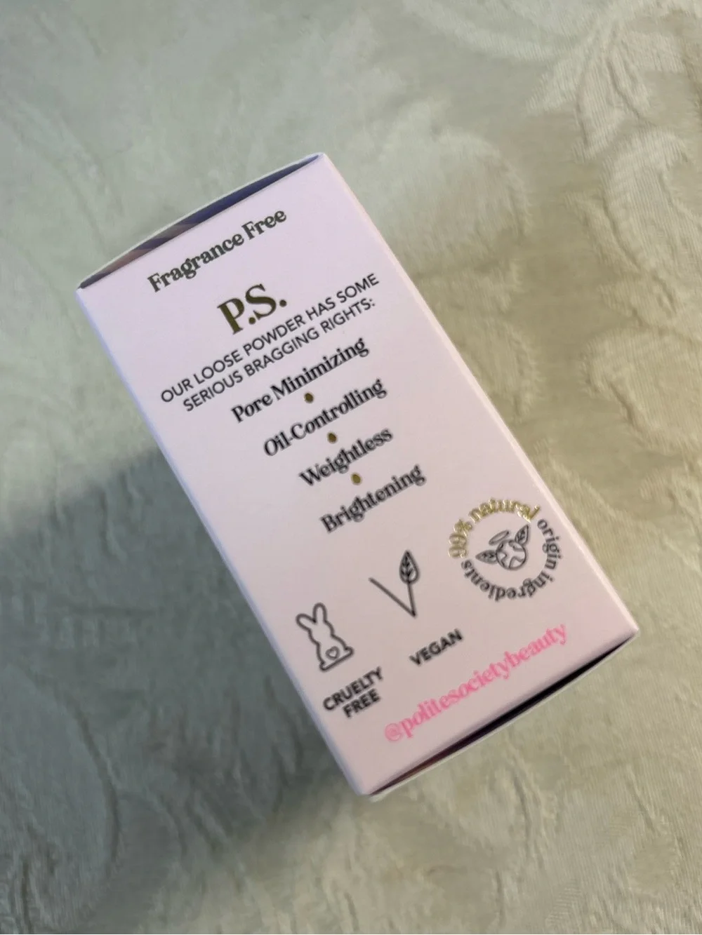 Polite Society More Than a Pretty Loose Setting Powder in Petal BNIB
